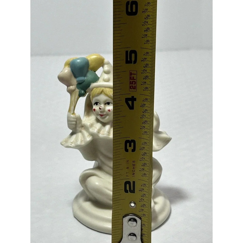 Vintage Ceramic‎ Hand Painted Clown with Balloons Figurine